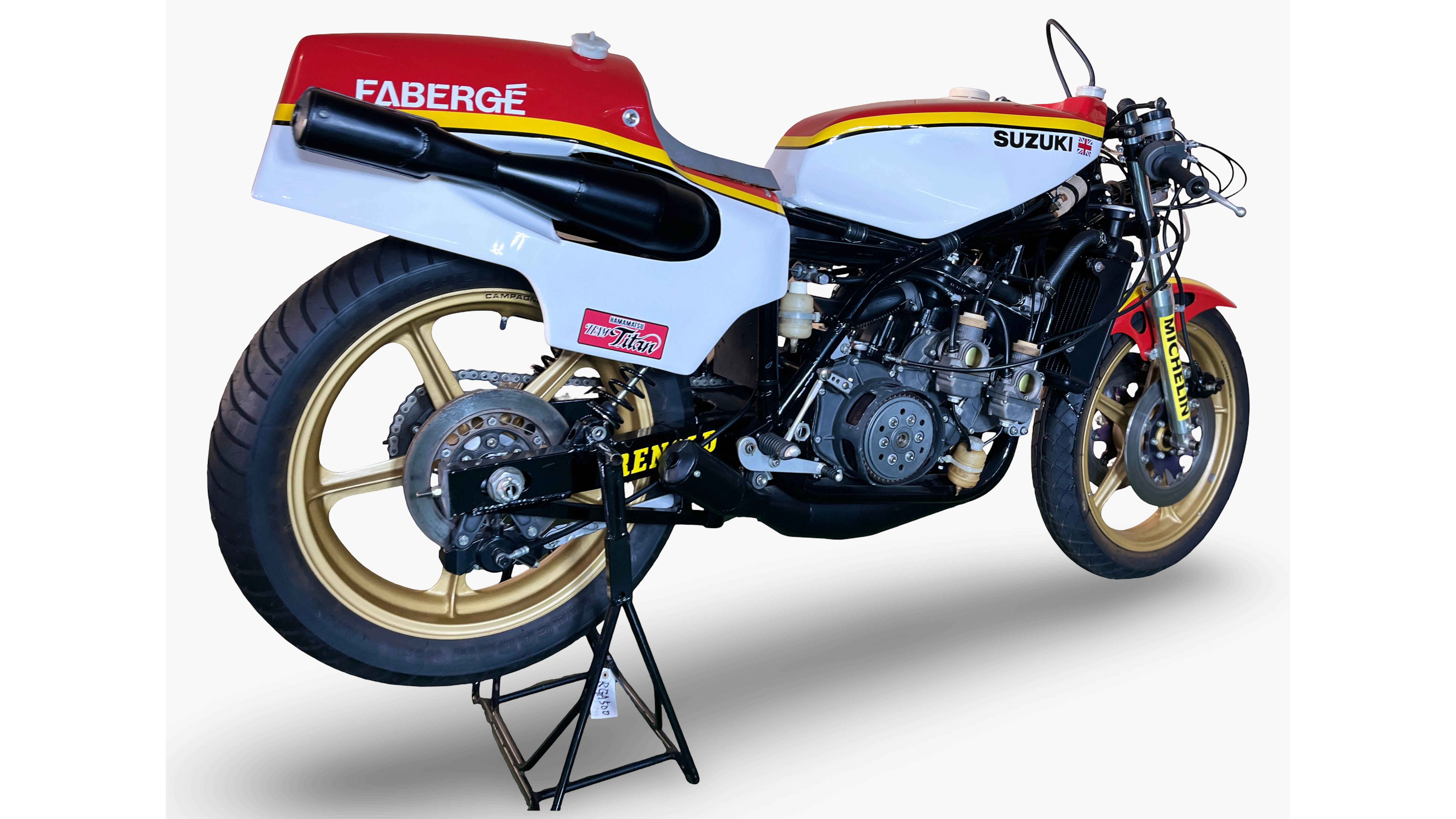 This is Barry Sheene's 1977 World Championship-winning Suzuki… and